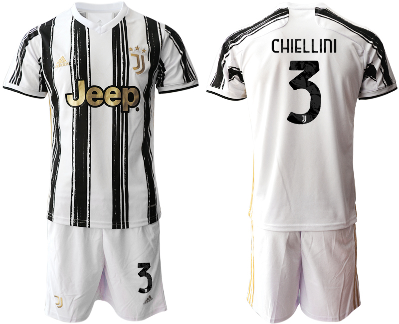 Men 2020-2021 club Juventus home #3 white black Soccer Jerseys->juventus jersey->Soccer Club Jersey